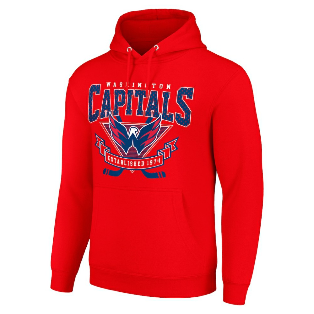 Washington Capitals Starter Team Logo Graphic Fleece Tri-Blend Pullover Hoodie Outlet