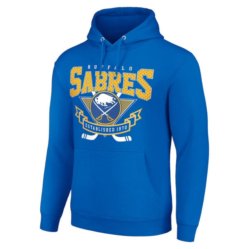 Buffalo Sabres Starter Team Logo Graphic Fleece Tri-Blend Pullover Hoodie Outlet