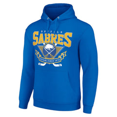 Buffalo Sabres Starter Team Logo Graphic Fleece Tri-Blend Pullover Hoodie Outlet