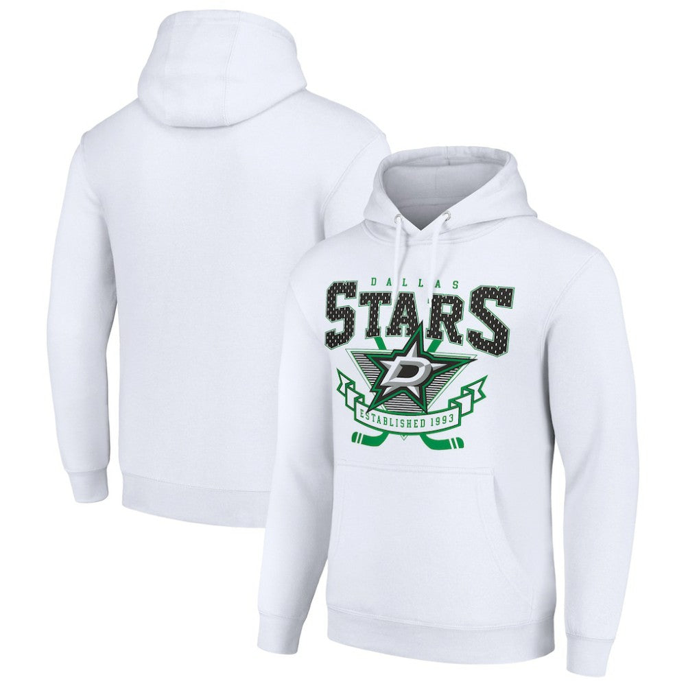 Dallas Stars Starter Team Logo Graphic Fleece Tri-Blend Pullover Hoodie Outlet