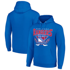 New York Rangers Starter Team Logo Graphic Fleece Tri-Blend Pullover Hoodie For Sale