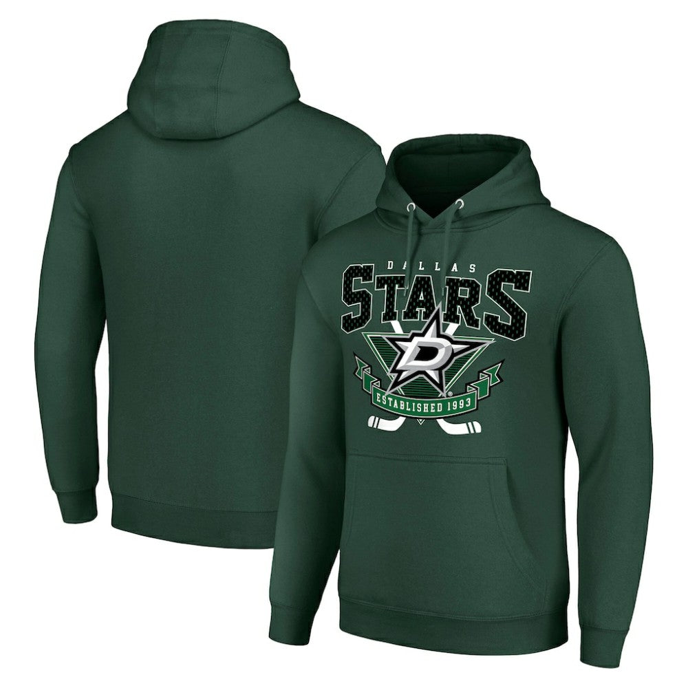 Dallas Stars Starter Team Logo Graphic Fleece Tri-Blend Pullover Hoodie Online