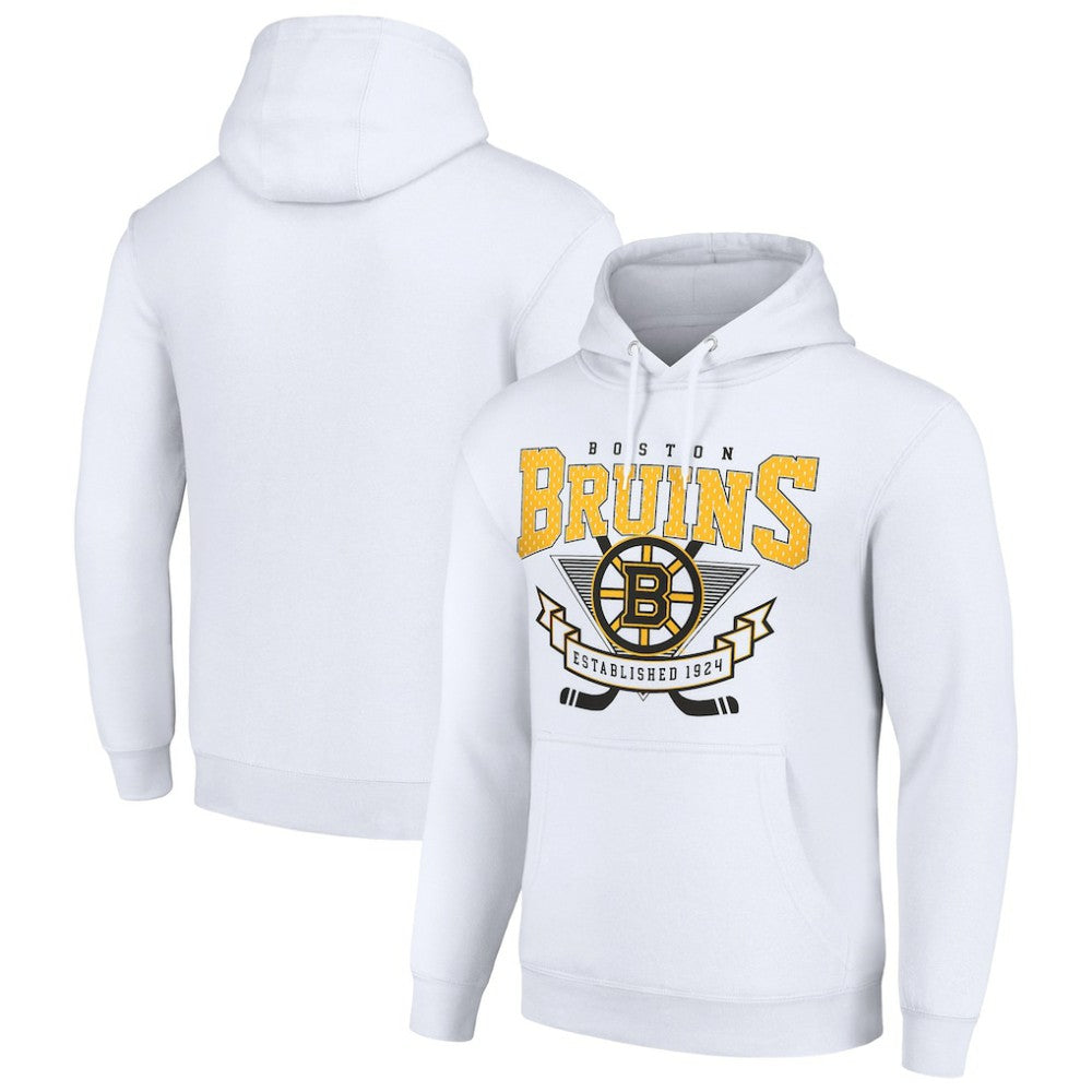 Boston Bruins Starter Team Logo Graphic Fleece Tri-Blend Pullover Hoodie Sale