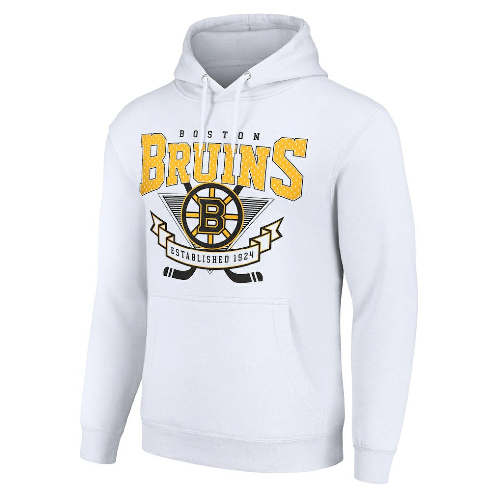 Boston Bruins Starter Team Logo Graphic Fleece Tri-Blend Pullover Hoodie Sale