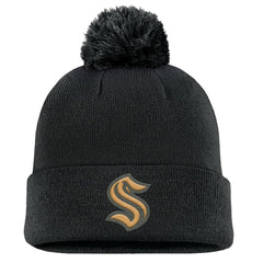 Seattle Kraken Fanatics Military Appreciation Cuffed Knit Hat with Pom Outlet