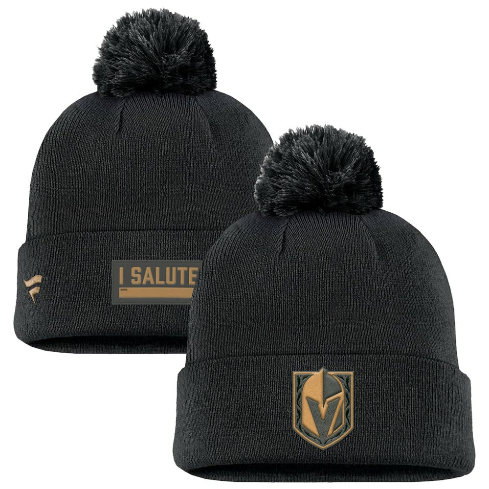 Vegas Golden Knights Fanatics Military Appreciation Cuffed Knit Hat with Pom Sale