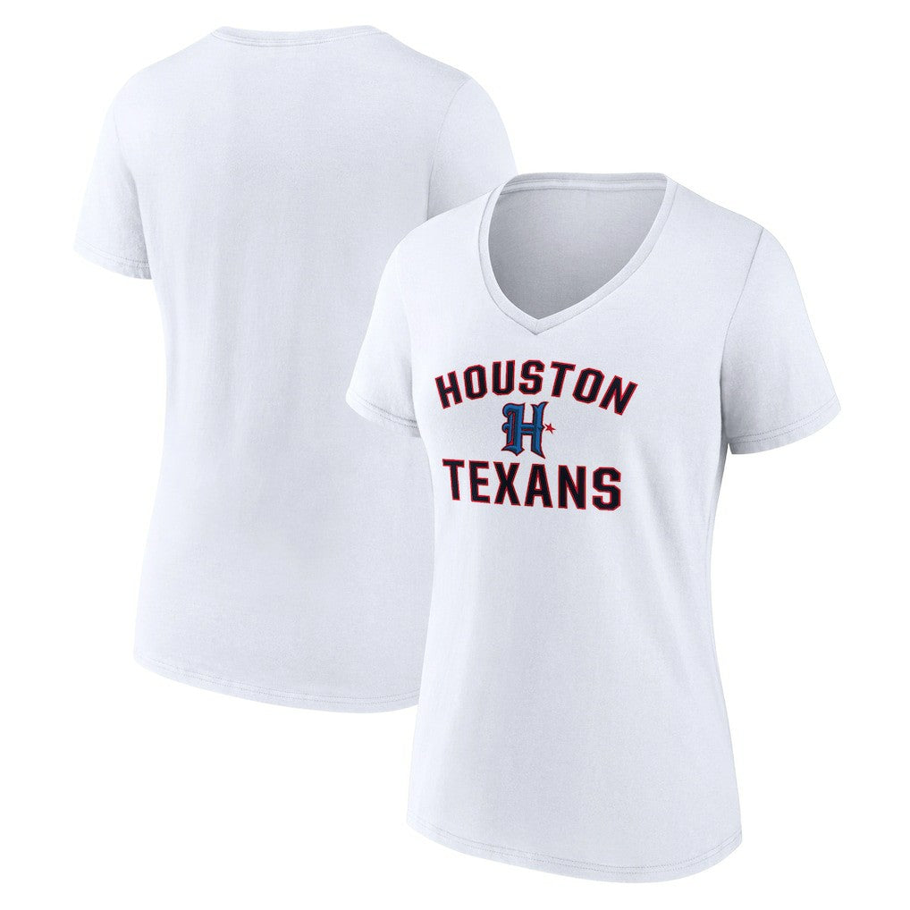 Houston Texans  Women's Secondary Logo V-Neck T-Shirt