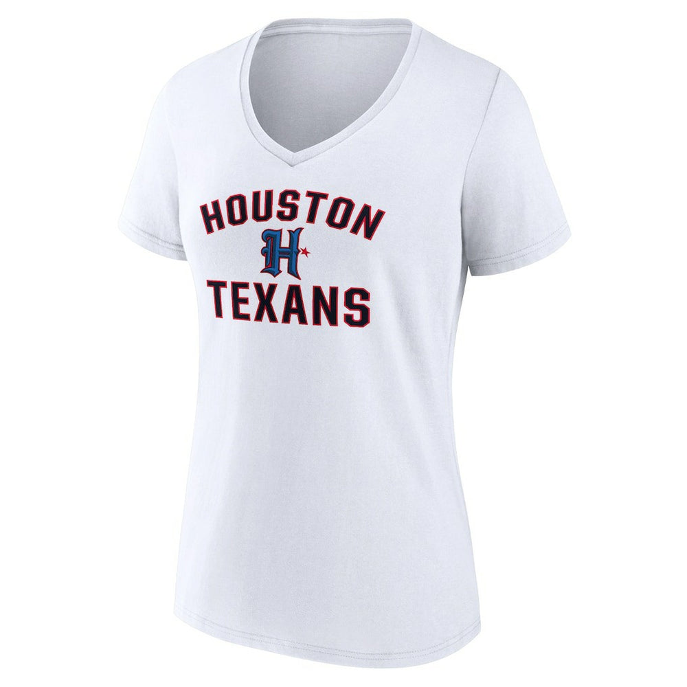 Houston Texans  Women's Secondary Logo V-Neck T-Shirt