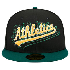Athletics New Era Shadow Stitch 59FIFTY Fitted Hat | MLB Sale