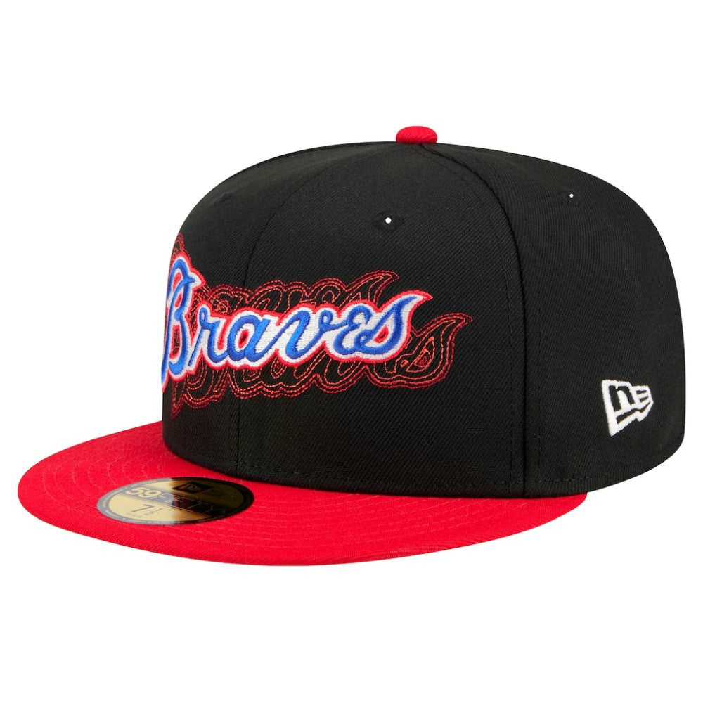 Atlanta Braves New Era Shadow Stitch 59FIFTY Fitted Hat | MLB Shop