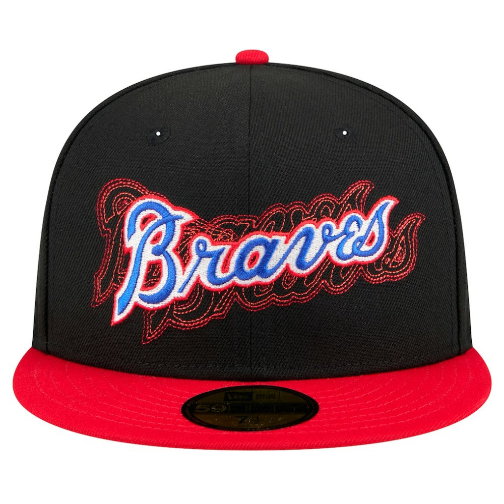 Atlanta Braves New Era Shadow Stitch 59FIFTY Fitted Hat | MLB Shop