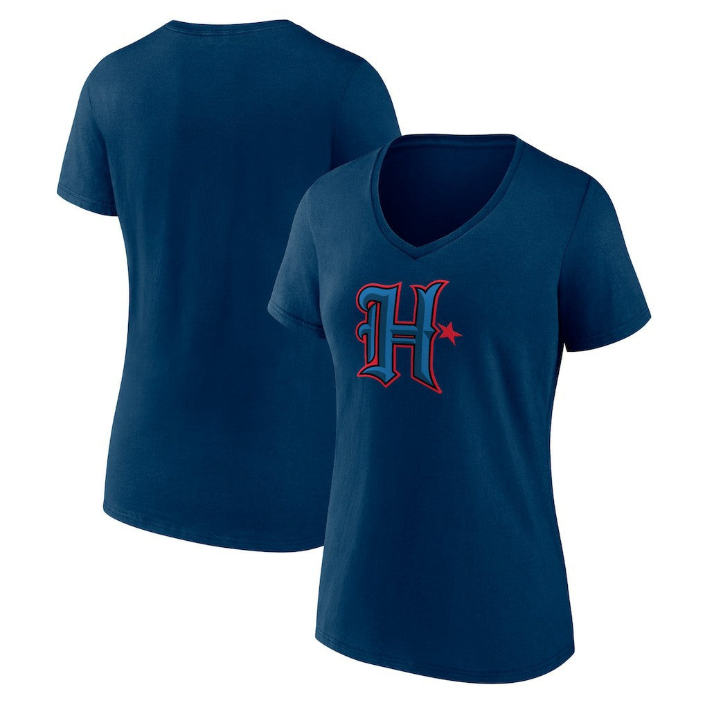 Houston Texans  Women's Secondary Logo V-Neck T-Shirt