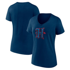 Houston Texans  Women's Secondary Logo V-Neck T-Shirt
