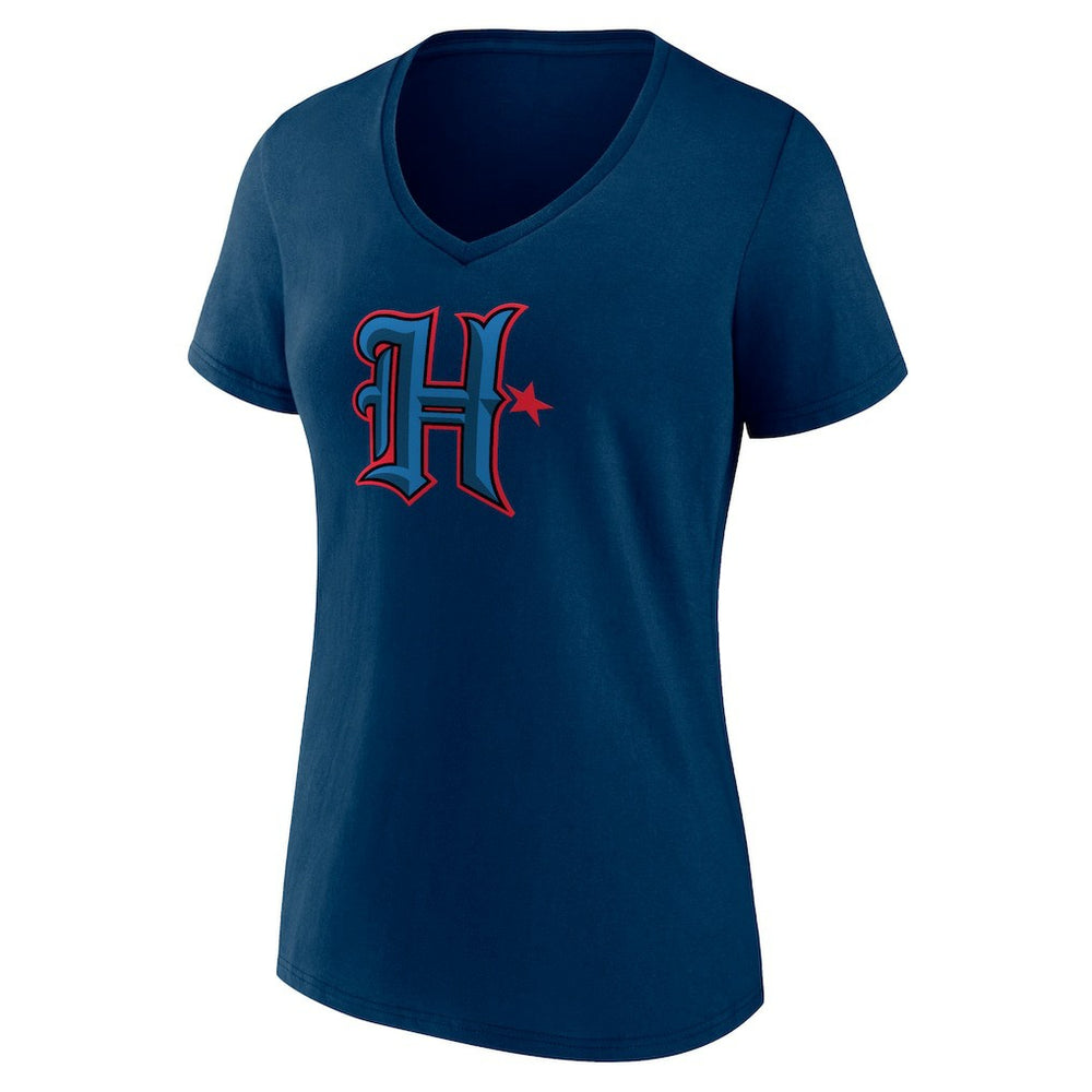 Houston Texans  Women's Secondary Logo V-Neck T-Shirt
