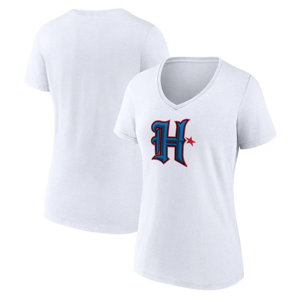 Houston Texans  Women's Secondary Logo V-Neck T-Shirt