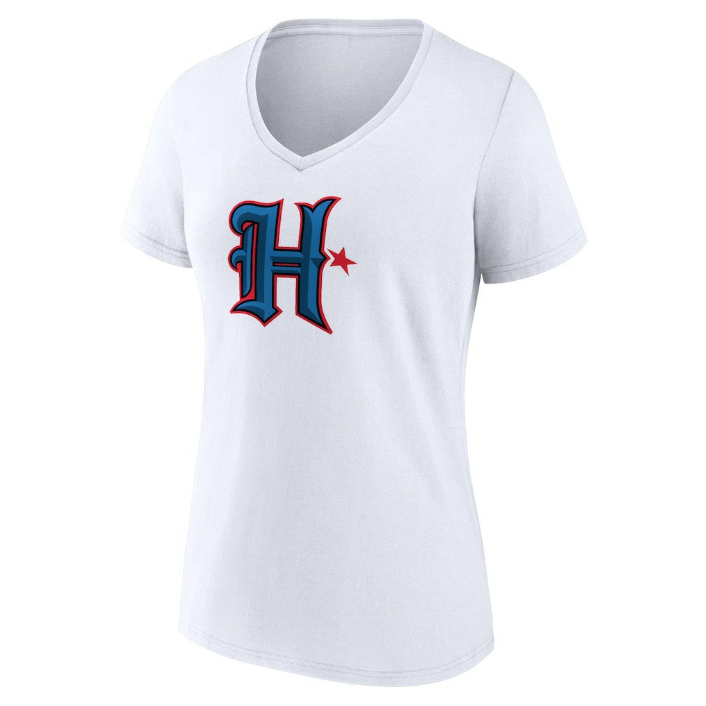 Houston Texans  Women's Secondary Logo V-Neck T-Shirt