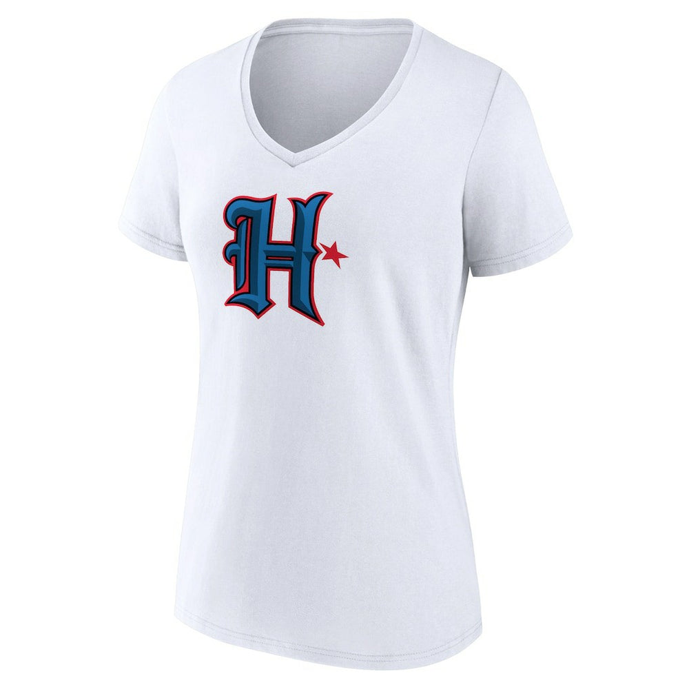 Houston Texans  Women's Secondary Logo V-Neck T-Shirt