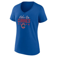 Chicago Cubs Women's Let's Go Cubbies V-Neck T-Shirt | MLB Online