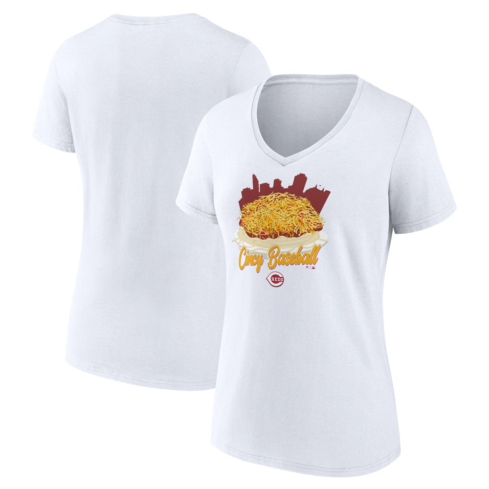 Cincinnati Reds Women's Chili V-Neck T-Shirt | MLB Discount