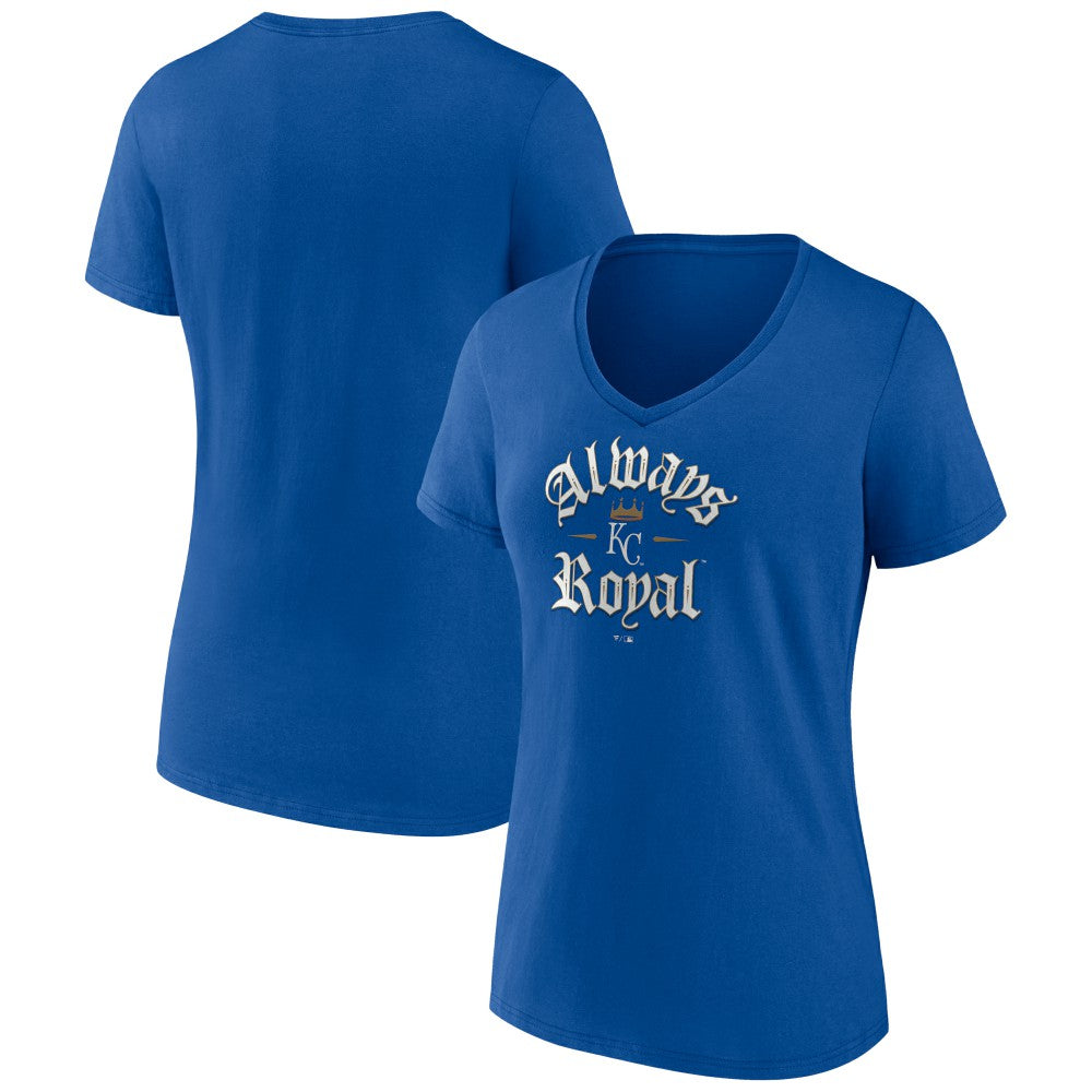 Kansas City Royals Women's Always Royal V-Neck T-Shirt | MLB Discount