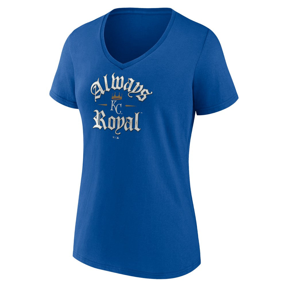 Kansas City Royals Women's Always Royal V-Neck T-Shirt | MLB Discount