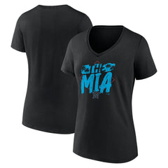 Miami Marlins Women's The MIA V-Neck T-Shirt | MLB Shop