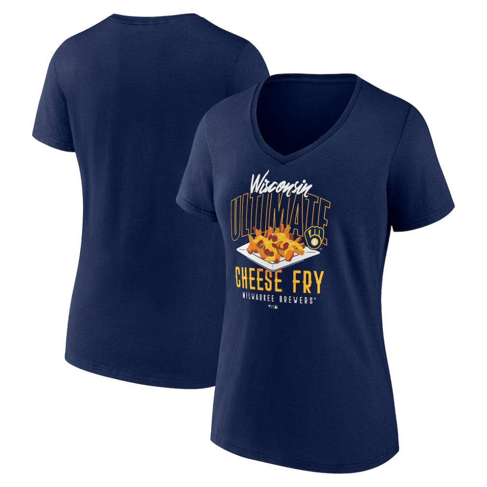 Milwaukee Brewers Women's Cheese Fry V-Neck T-Shirt | MLB Online