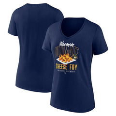 Milwaukee Brewers Women's Cheese Fry V-Neck T-Shirt | MLB Online