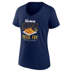 Milwaukee Brewers Women's Cheese Fry V-Neck T-Shirt | MLB Online