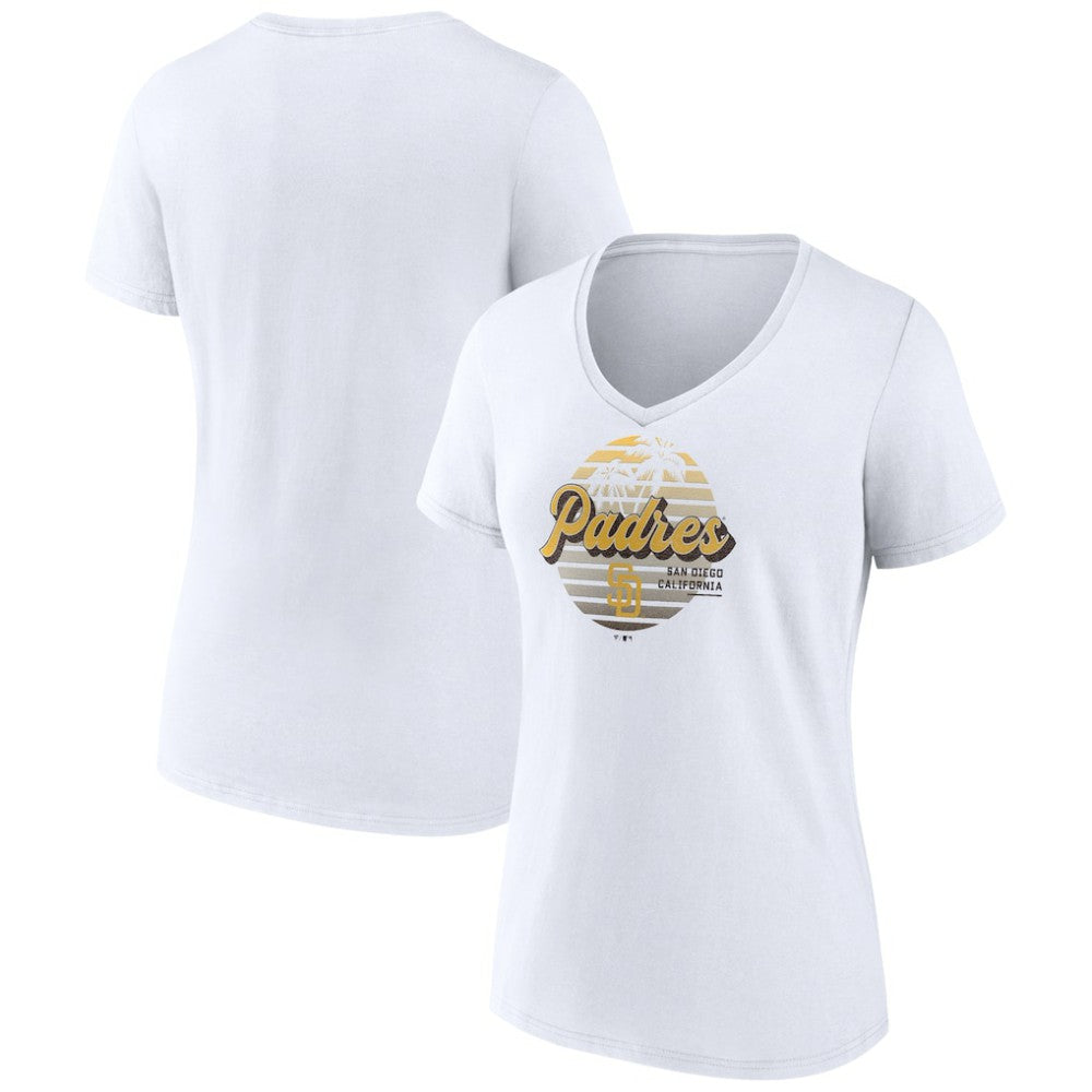 San Diego Padres Women's Palm Trees V-Neck T-Shirt | MLB Discount