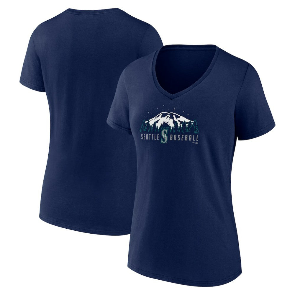 Seattle Mariners Women's Mountains V-Neck T-Shirt | MLB Sale