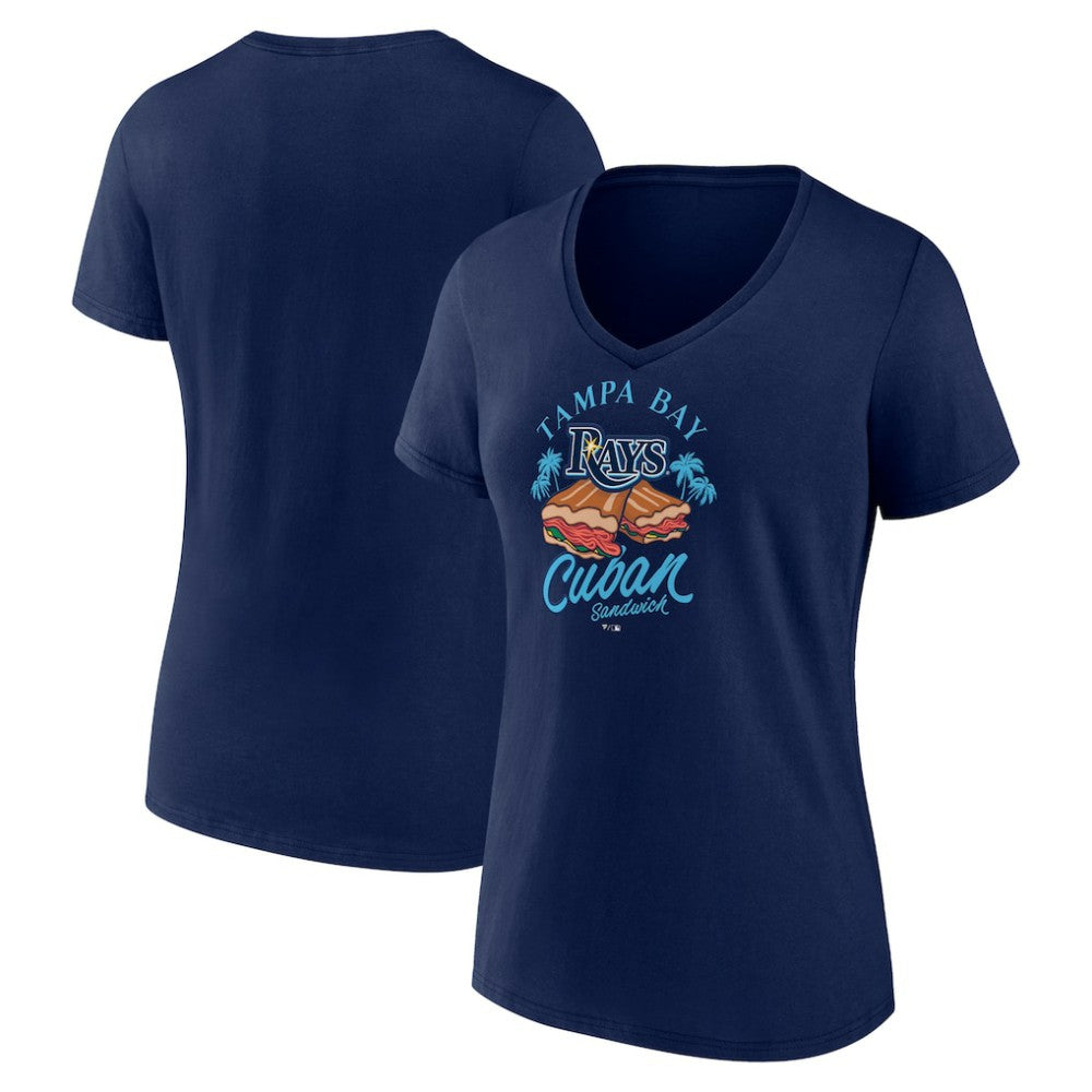 Tampa Bay Rays Women's Cuban Sandwich V-Neck T-Shirt | MLB New