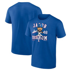 Jacob deGrom Texas Rangers Caricature T-Shirt | MLB Discount