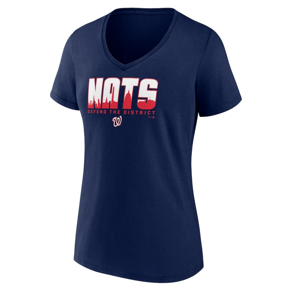 Washington Nationals Women's Defend the District V-Neck T-Shirt | MLB Discount