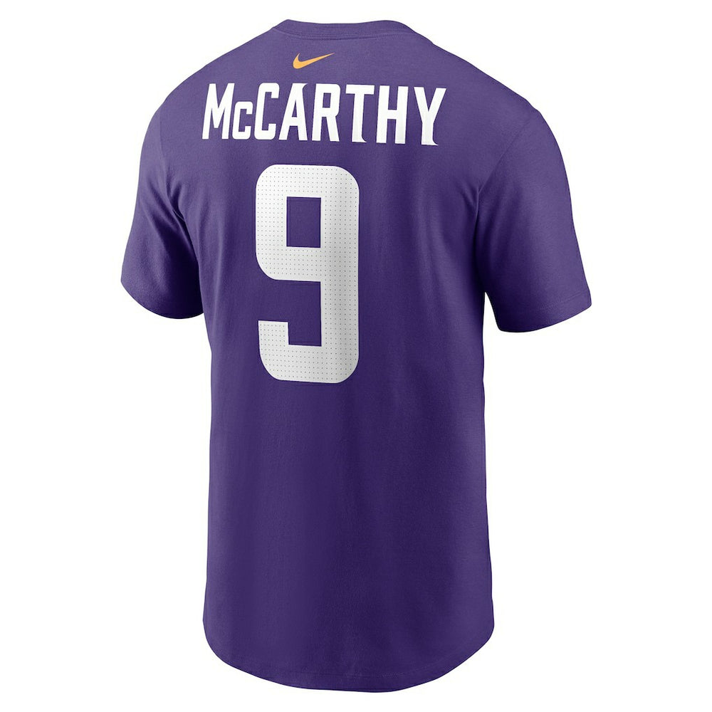 Minnesota Vikings Nike J.J. McCarthy  Youth Fuse Name & Number T-Shirt