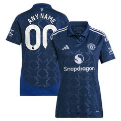 Manchester United Women's 2024/25 Away Replica Custom Jersey Navy - Adidas