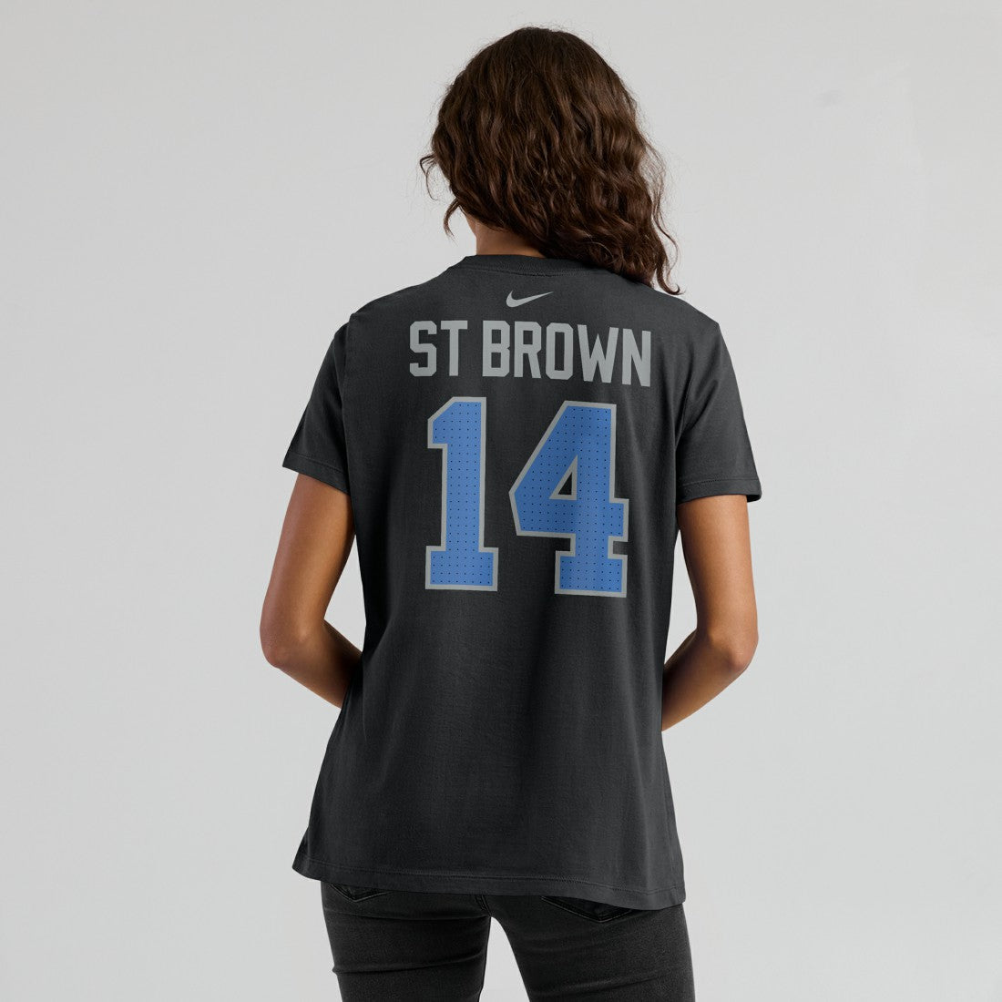 Detroit Lions Nike Amon-Ra St. Brown  Women's Player Name & Number T-Shirt