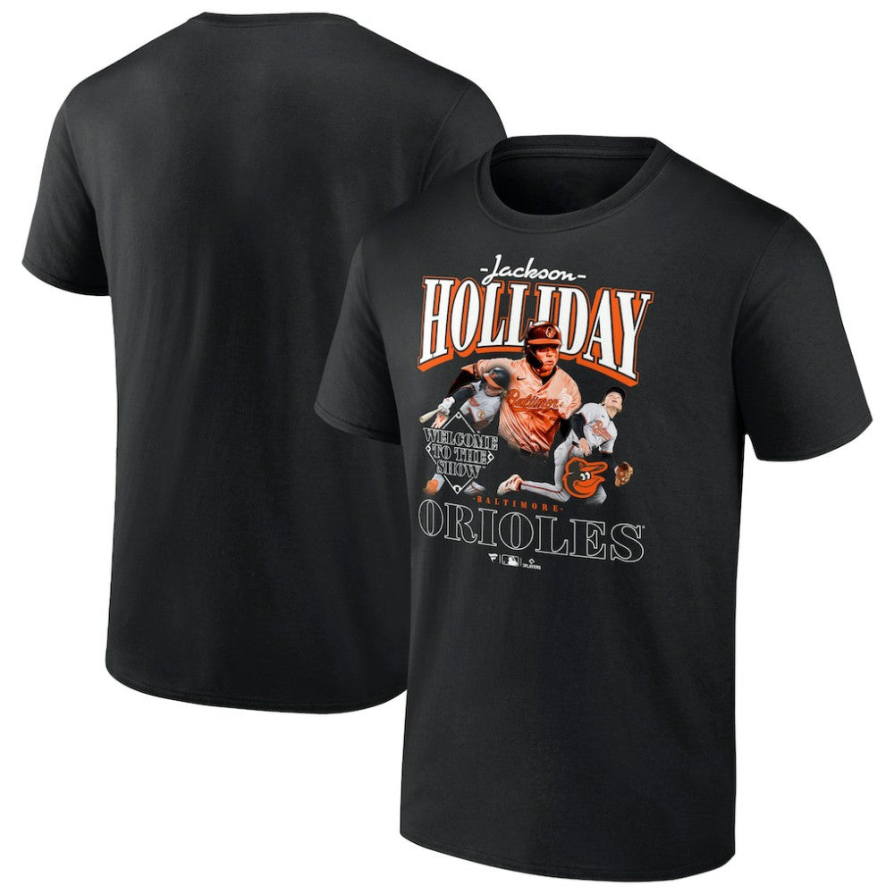 Jackson Holliday Baltimore Orioles Welcome to the Show T-Shirt | MLB Outlet