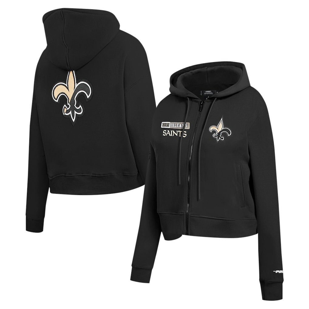 New Orleans Saints  Pro Standard Women's Split Logo Full-Zip Hoodie