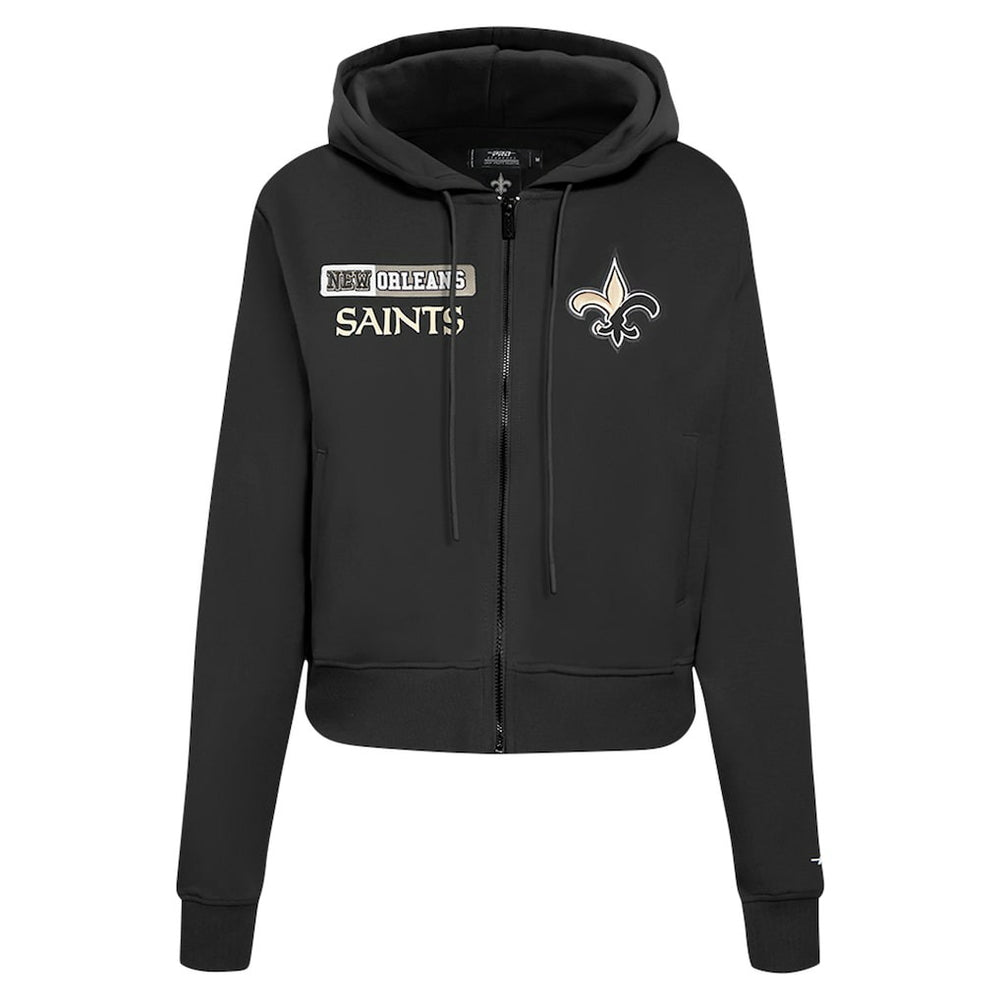 New Orleans Saints  Pro Standard Women's Split Logo Full-Zip Hoodie