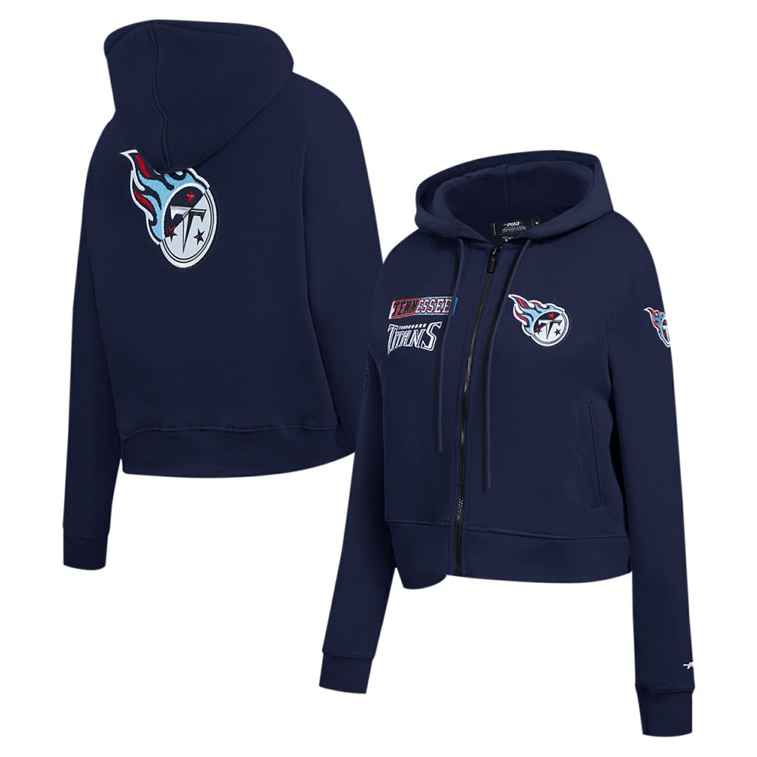 Tennessee Titans  Pro Standard Women's Split Logo Full-Zip Hoodie