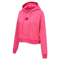 Miami Dolphins  Pro Standard Women's Triple Pink Cropped Fleece Pullover Hoodie
