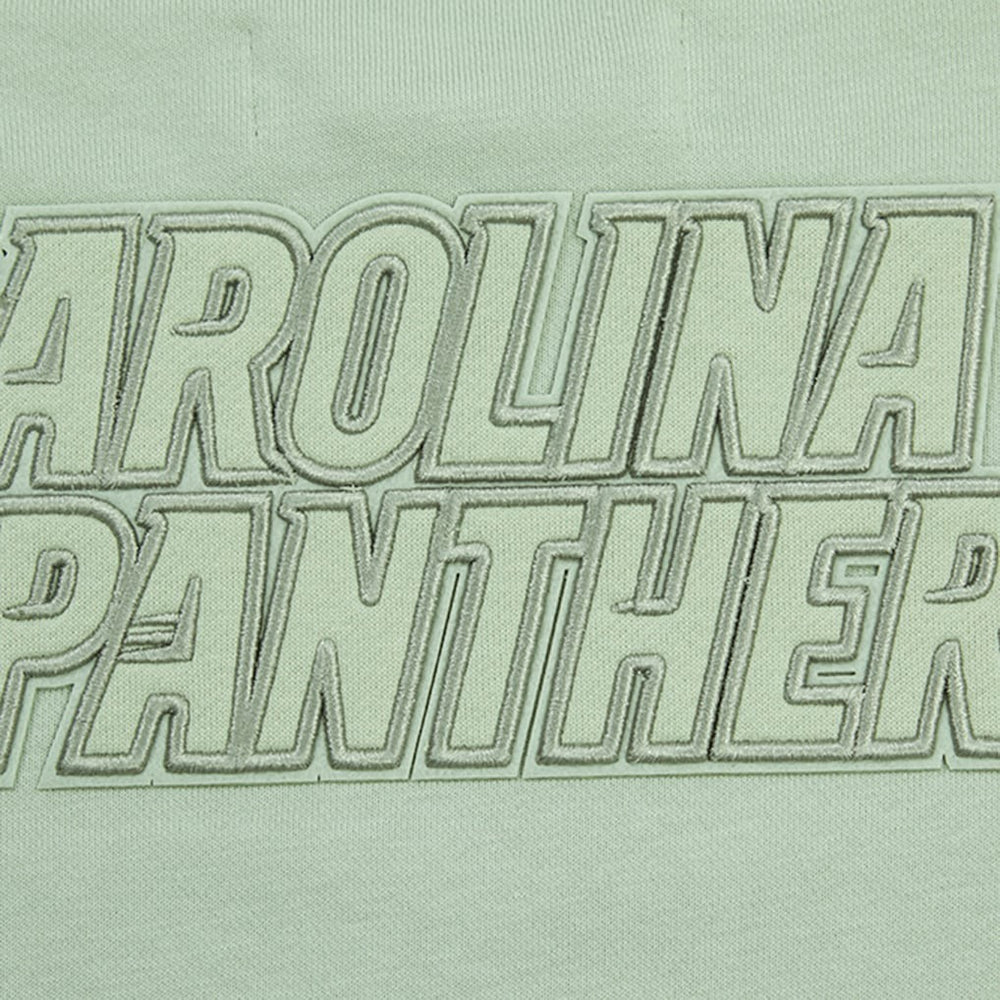 Carolina Panthers  Pro Standard Women's Oversized Cropped Neutral Pullover Sweatshirt