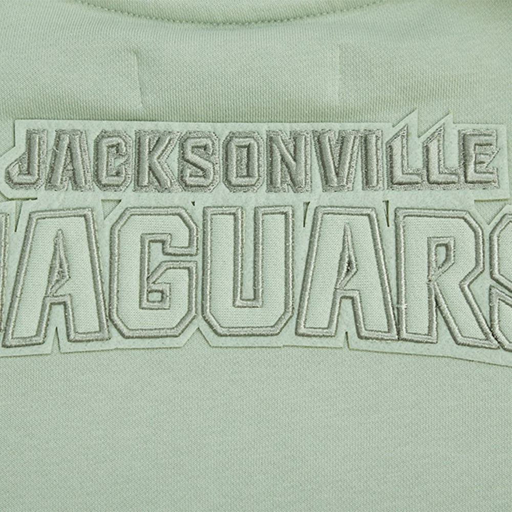 Jacksonville Jaguars  Pro Standard Women's Oversized Cropped Neutral Pullover Sweatshirt
