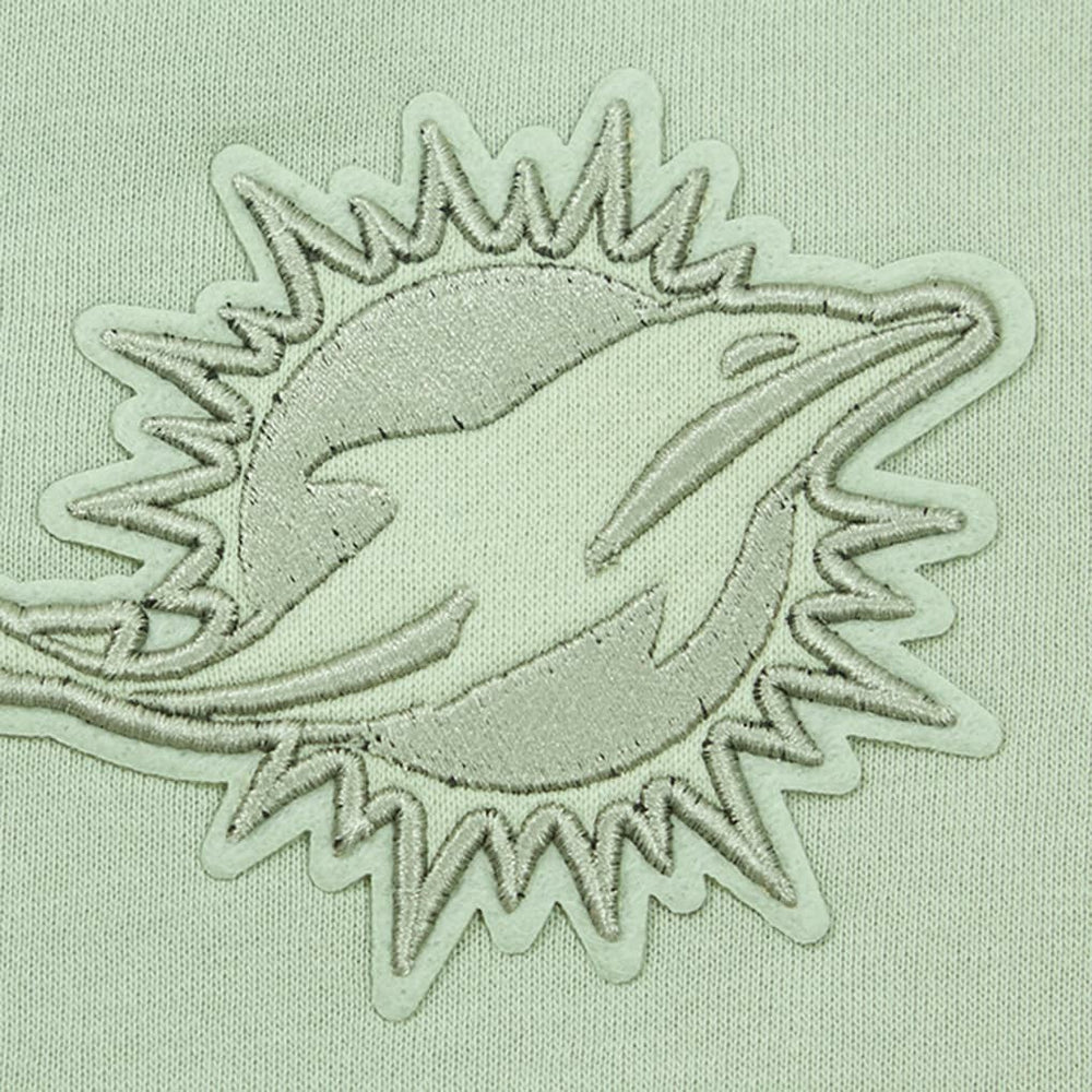 Miami Dolphins  Pro Standard Women's Oversized Cropped Neutral Pullover Sweatshirt