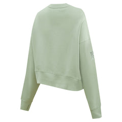 New York Giants  Pro Standard Women's Oversized Cropped Neutral Pullover Sweatshirt