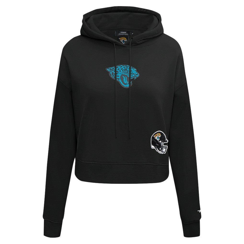 Jacksonville Jaguars  Pro Standard Women's Jeweled Cropped Pullover Hoodie