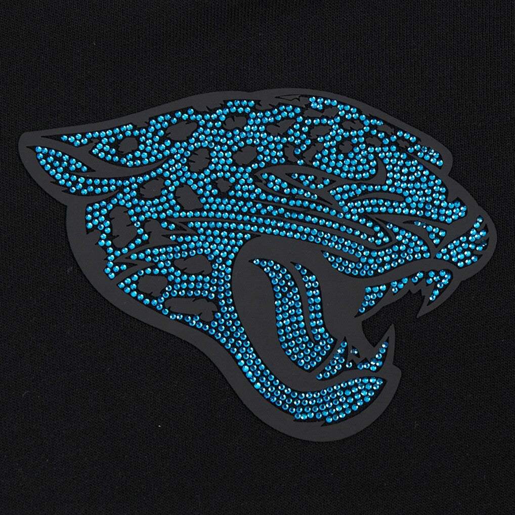 Jacksonville Jaguars  Pro Standard Women's Jeweled Cropped Pullover Hoodie