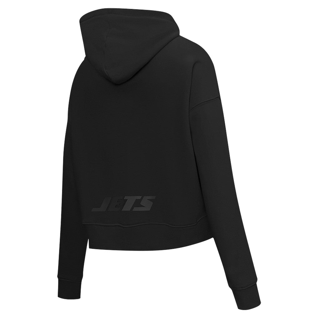 New York Jets  Pro Standard Women's Jeweled Cropped Pullover Hoodie