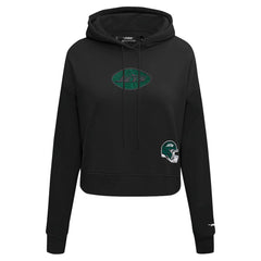 New York Jets  Pro Standard Women's Jeweled Cropped Pullover Hoodie